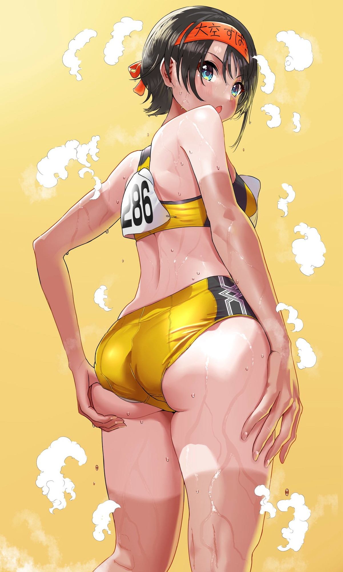 「蒸れちゃったかも♡」陸セパ・レーシングショーツで頑張る陸上女子の画像♪