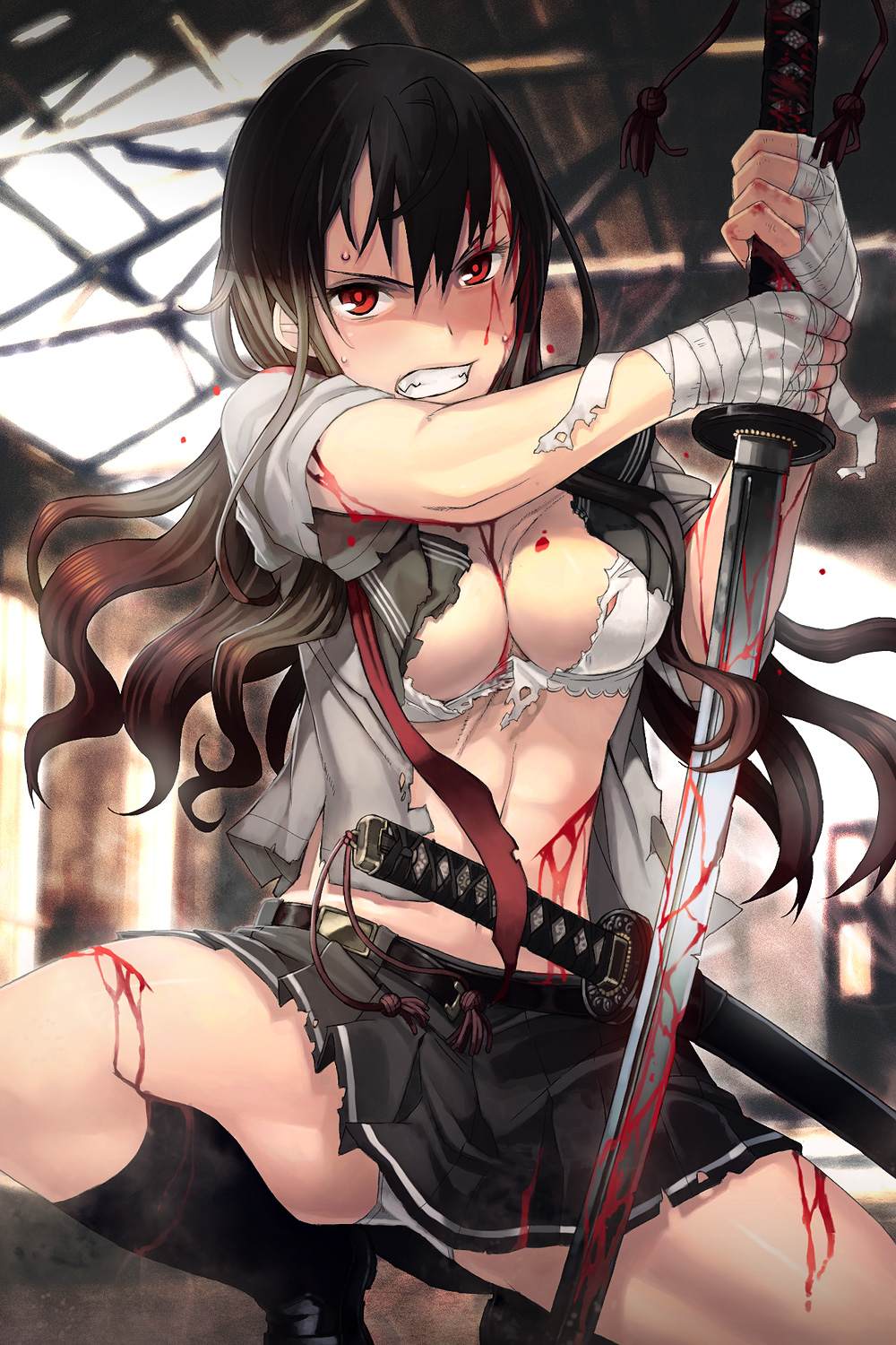 寄らばKILL!? 刀で武装してる美少女剣士とか女武者さんのﾁｮｯﾄ危なくて凛々しい萌え画像 『拾陸』