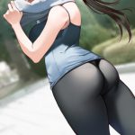 大胆に腰から下のライン丸出ししてる、レギンス・ヨガパンツ姿の女の子&お姉さんたち♪